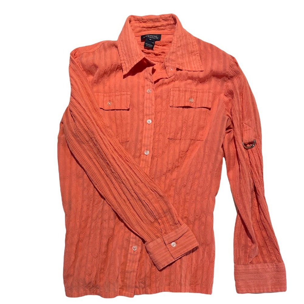 PRICED TO SELL: Jones New York Signature brand. Coral long sleeve, M. Good C.